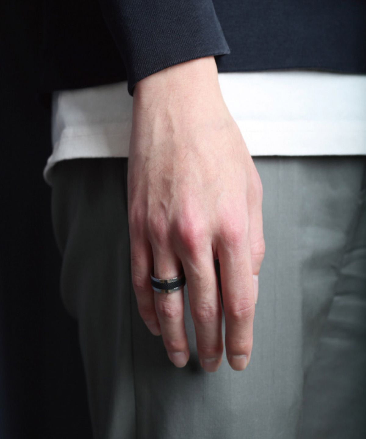 스칼렛또블랙(SCALETTOBLACK) SCB131 Black check ring
