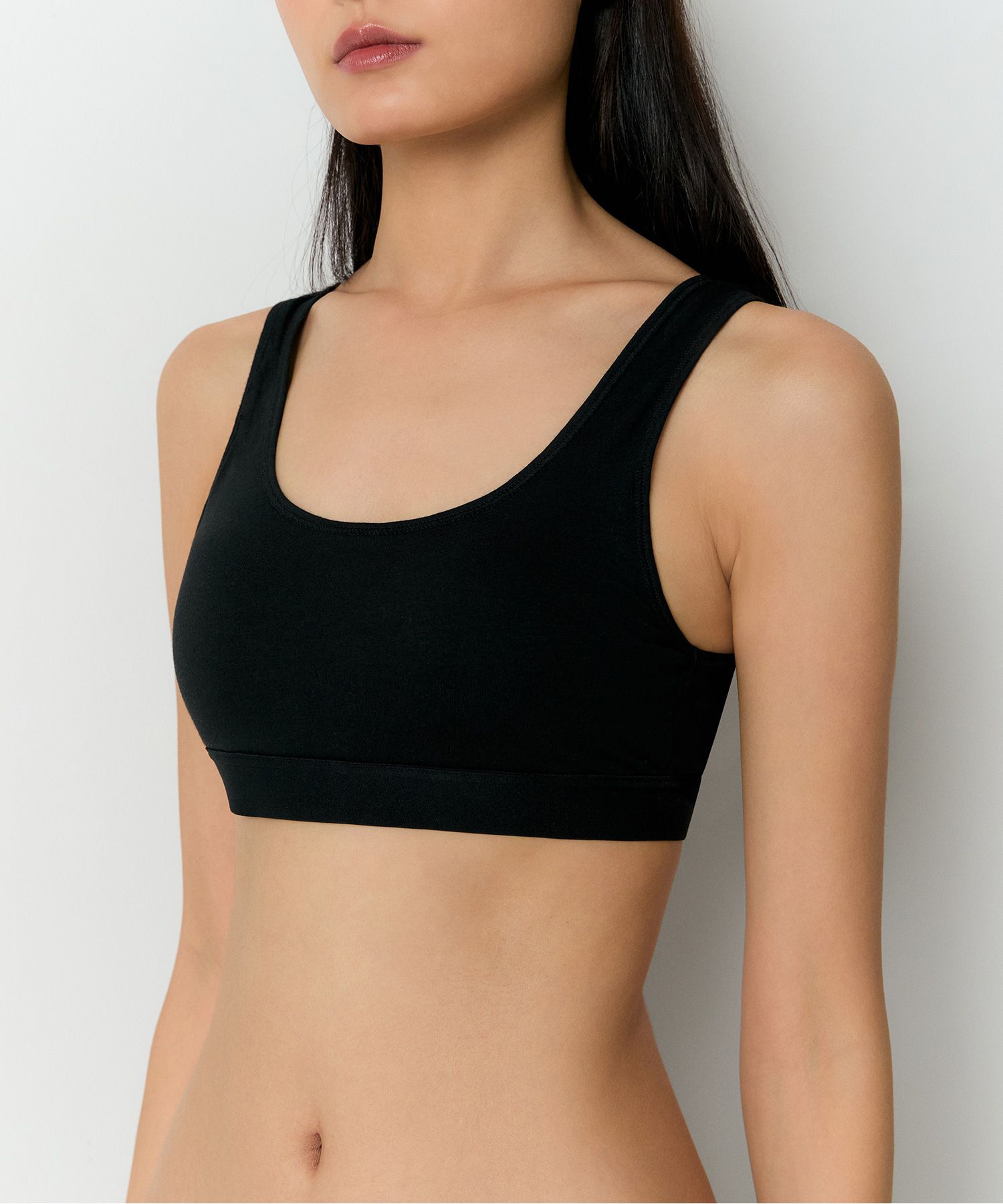 MUSINSA MUSINSA STANDARD WOMAN Women's Cotton Bra Top [Black]