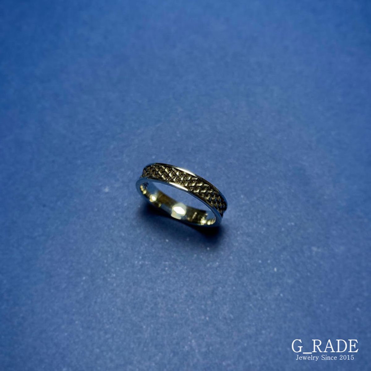 지레이드(G_RADE) Pattern Logo Layered Ring No.3
