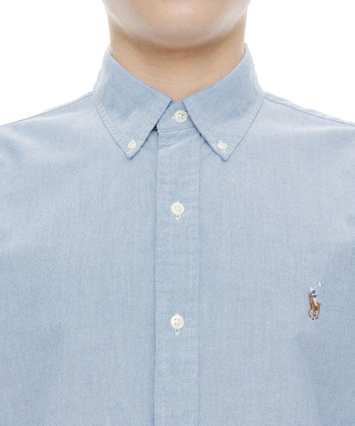 폴로 랄프 로렌(POLO RALPH LAUREN) 커스텀핏 옥스포드 셔츠 - 블루