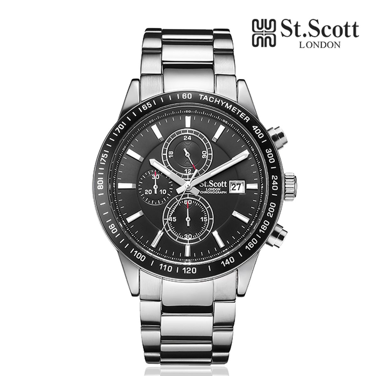 세인트스코트런던(ST.SCOTT LONDON) ST3055M 크로노그래프 남성 메탈시계