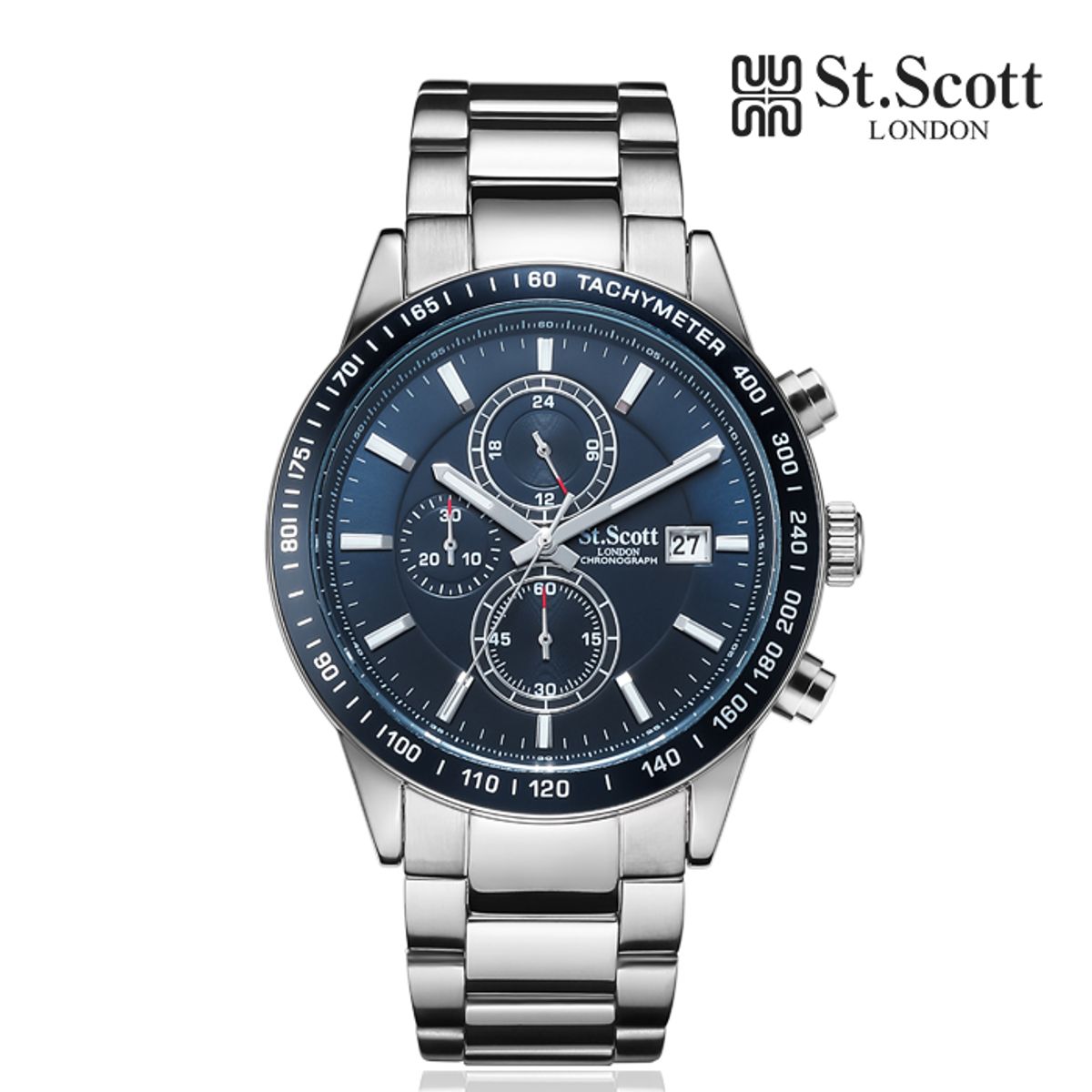 세인트스코트런던(ST.SCOTT LONDON) ST3055M 크로노그래프 남성 메탈시계