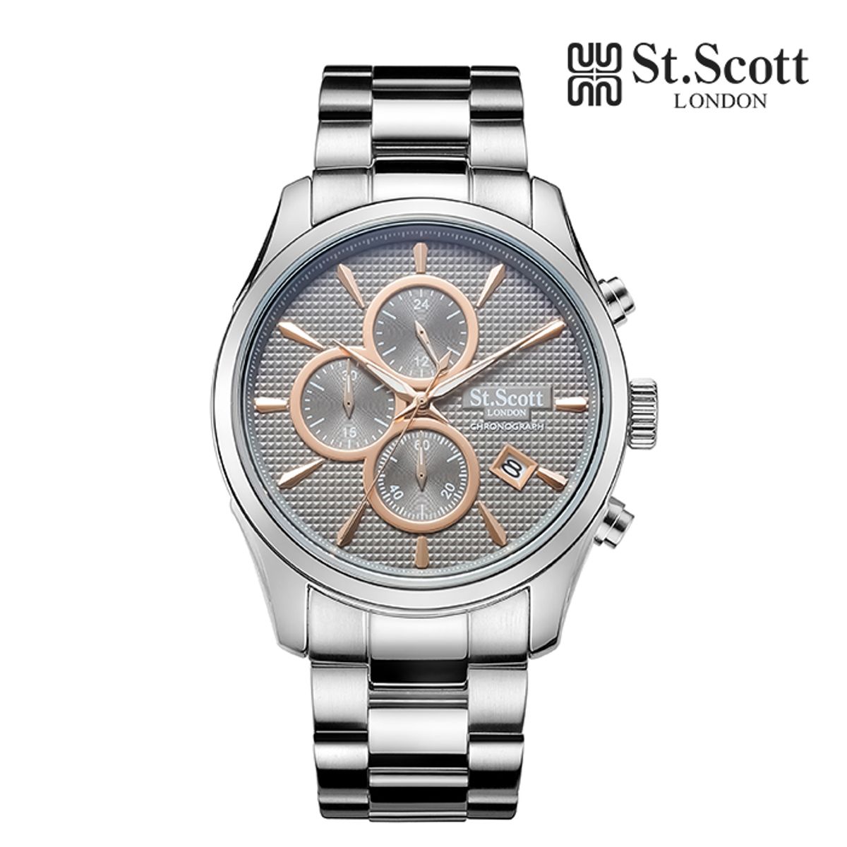 세인트스코트런던(ST.SCOTT LONDON) ST3054M 크로노그래프 남성 메탈시계