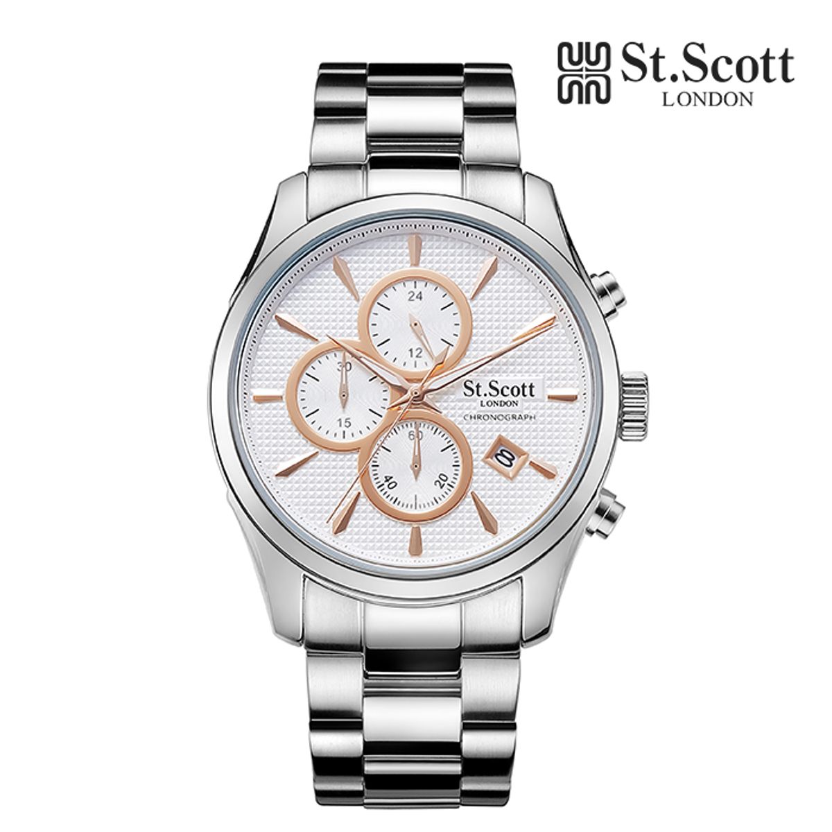 세인트스코트런던(ST.SCOTT LONDON) ST3054M 크로노그래프 남성 메탈시계