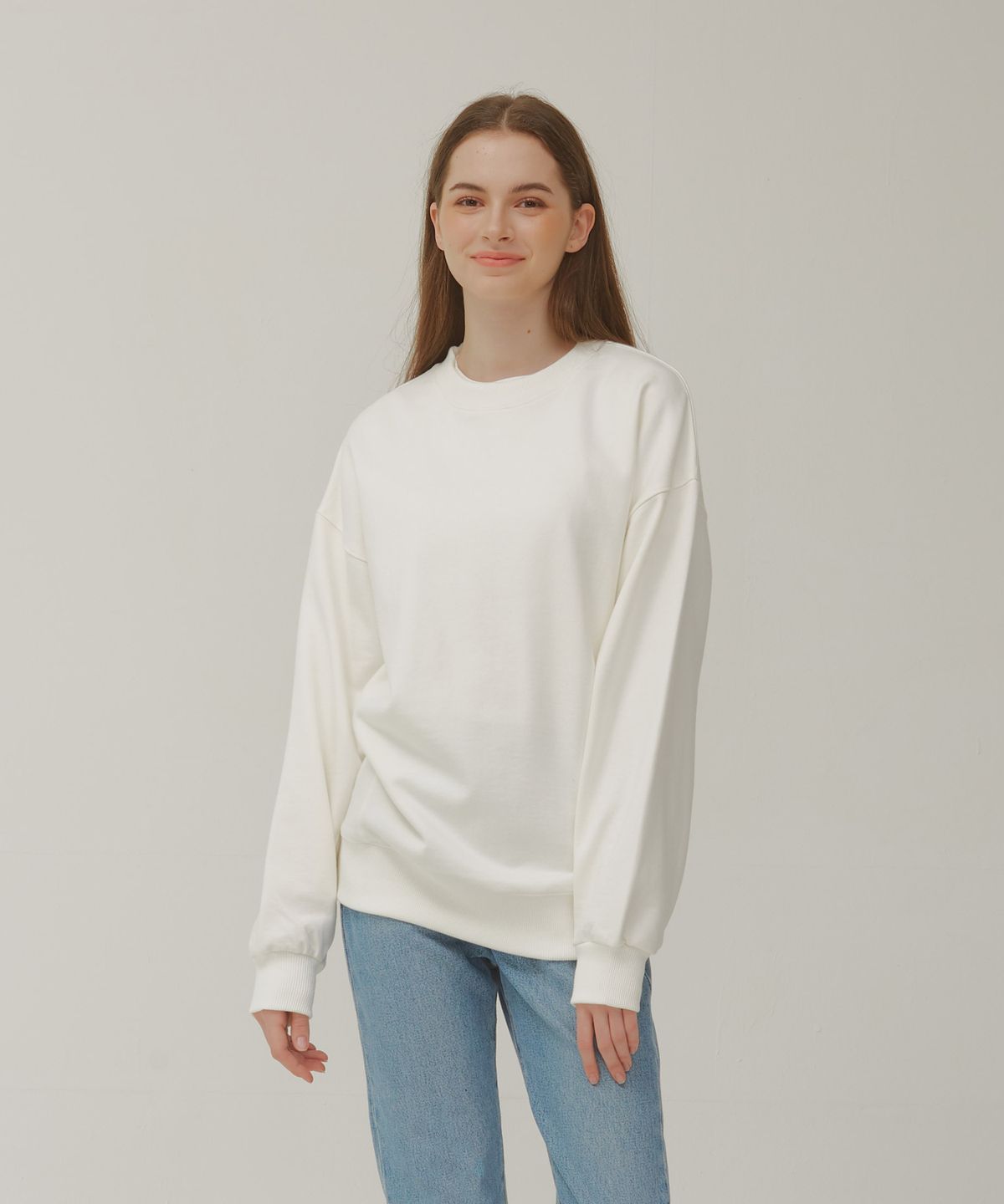 포지티브 바이브(POSITIVE VIBE) Oversized sweat shirt(Ivory)