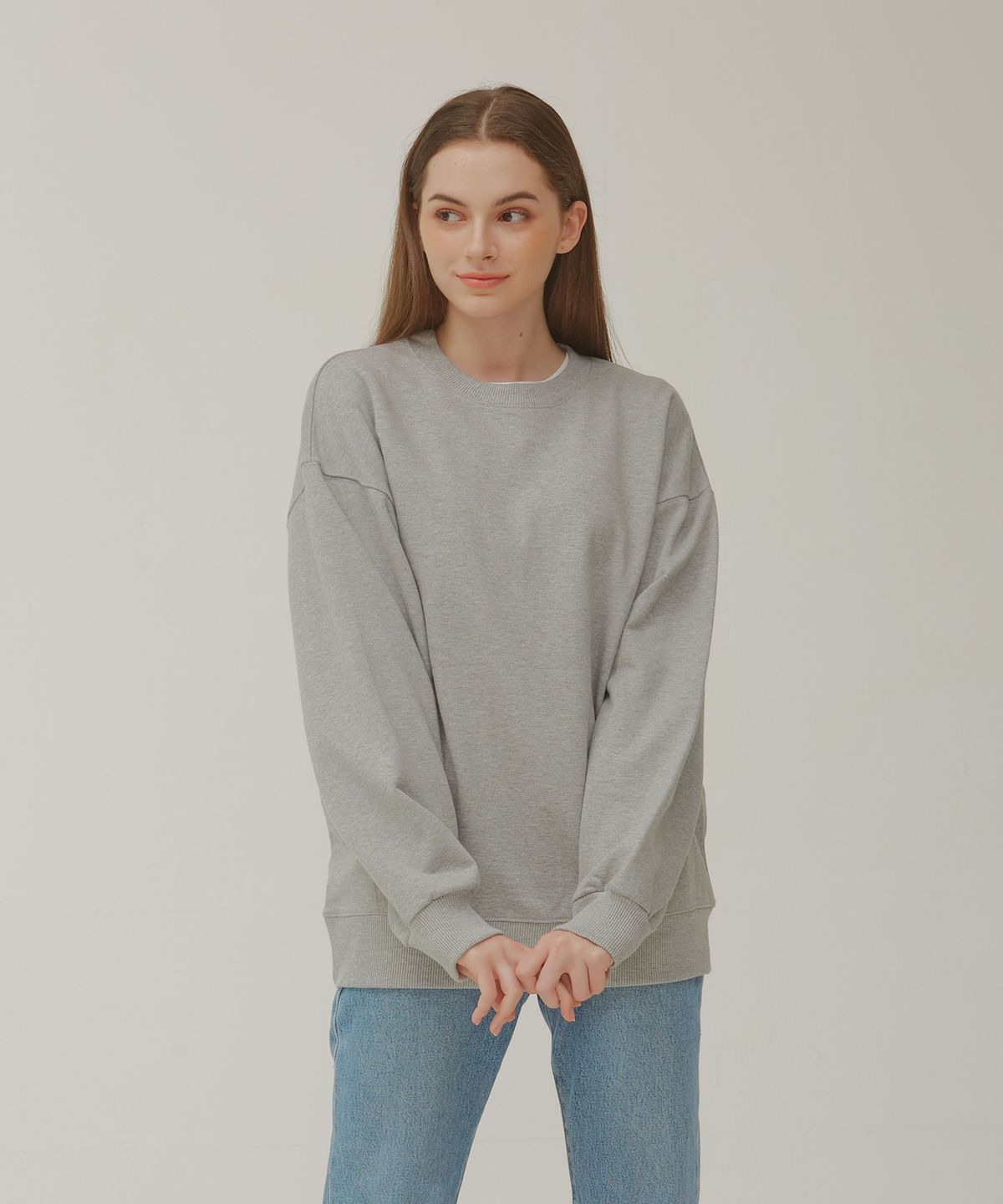 포지티브 바이브(POSITIVE VIBE) Oversized sweat shirt(Gray)