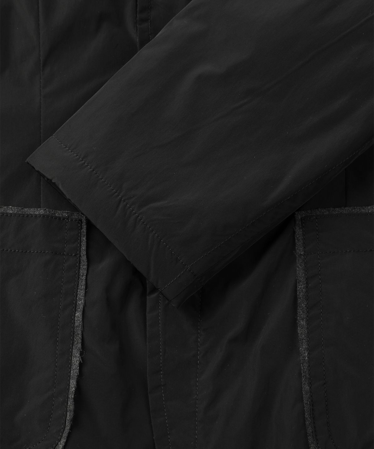 빠니깔레(PANICALE) 패치 포켓 싱글 브레스트 경량 자켓  [블랙]