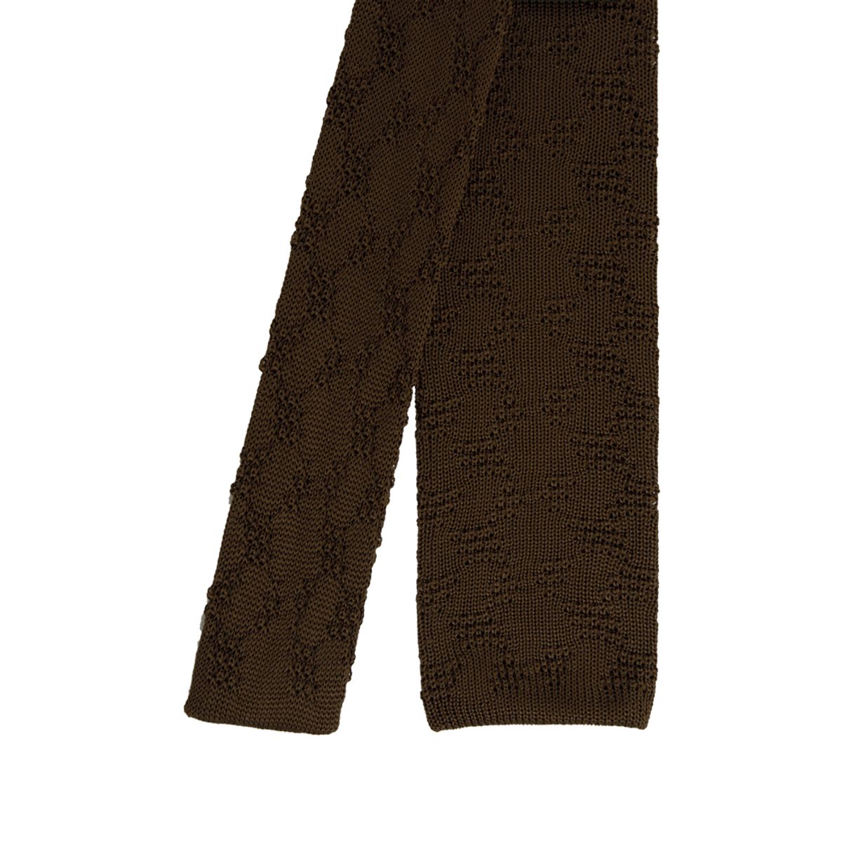 매너그램(MANNERGRAM) 실크 패턴 솔리드 니트타이 라이트브라운