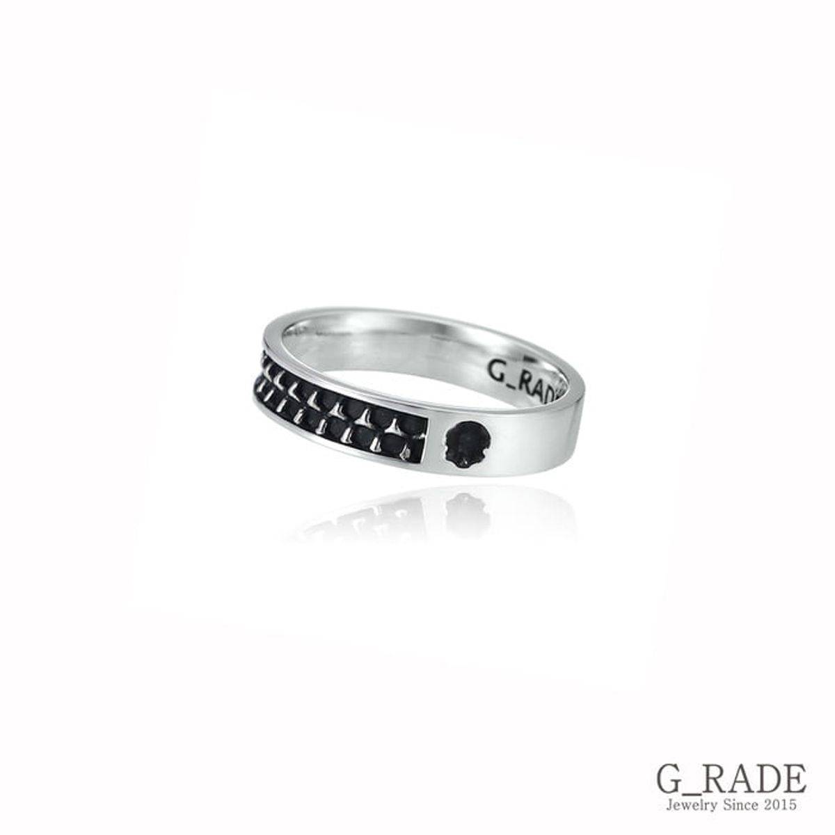 지레이드(G_RADE) Pattern Logo Layered Ring No.4