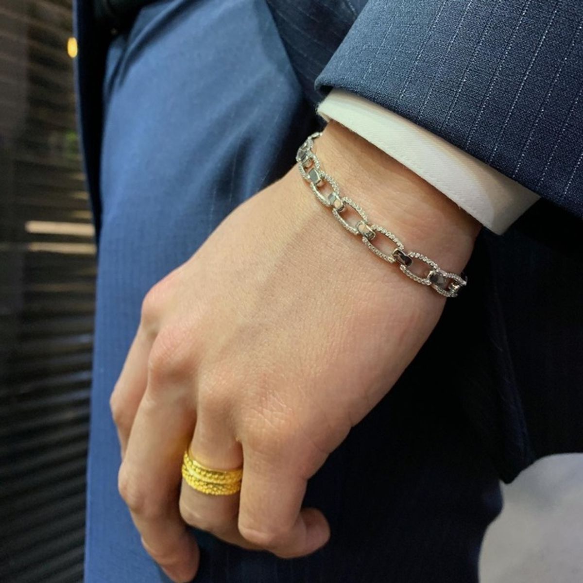 지레이드(G_RADE) Pattern Logo Layered Ring Plating Ver No.4