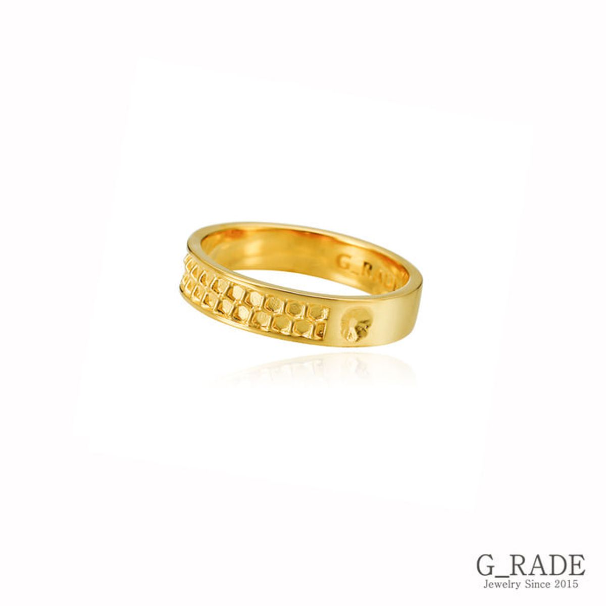 지레이드(G_RADE) Pattern Logo Layered Ring Plating Ver No.4