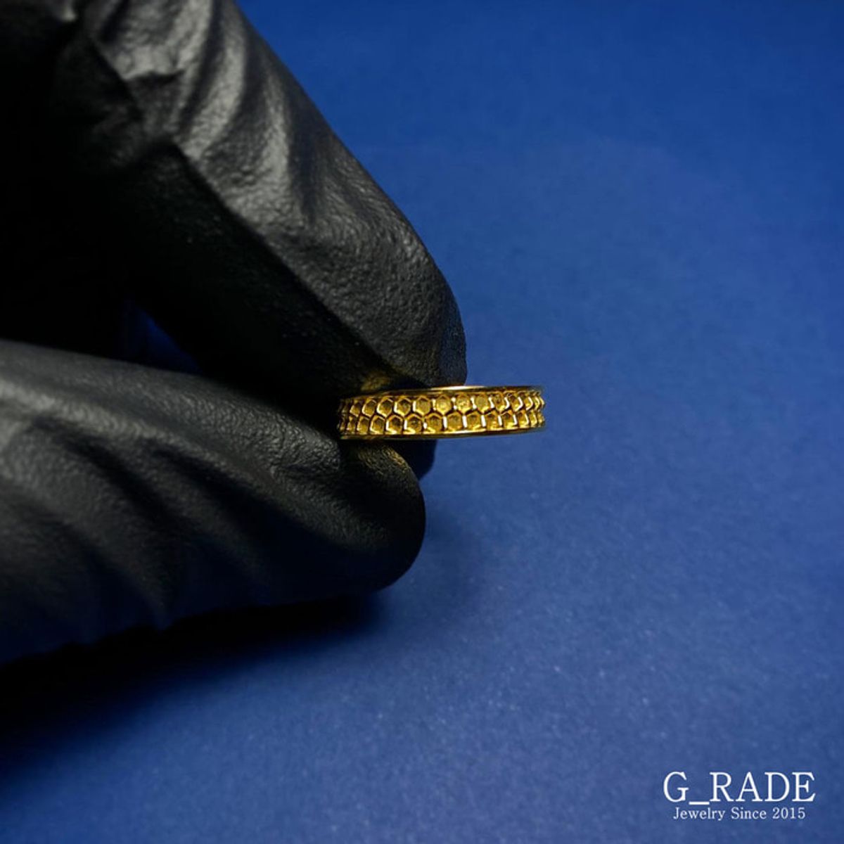 지레이드(G_RADE) Pattern Logo Layered Ring Plating Ver No.4