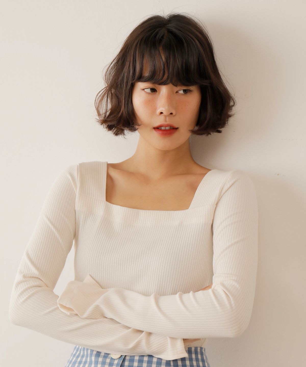 폴앤앨리스(PAUL&ALICE) SQUARE NECK TEE / 3COLOR