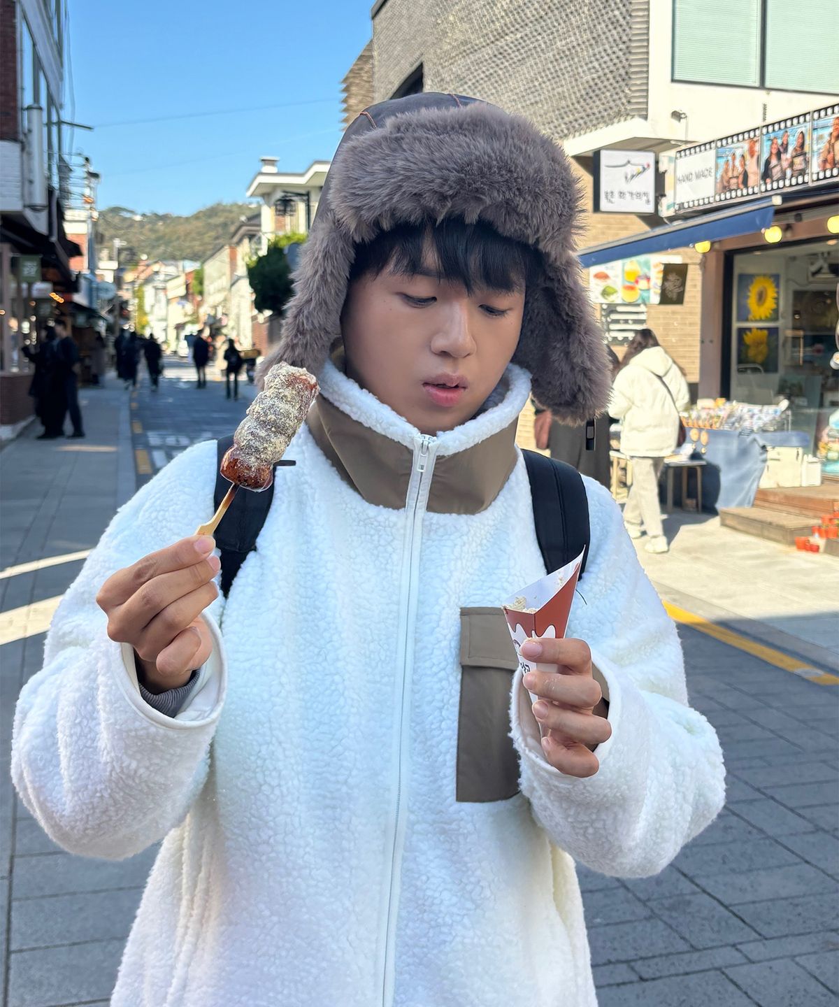폴루션(POLLUTION) MIXED FLEECE ZIP-UP JACKET (PKHAWJK023_IV)