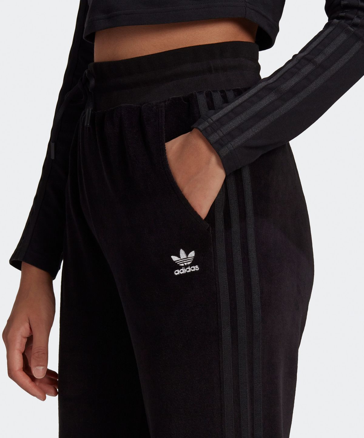 아디다스(ADIDAS) 벨루어 슬림 조거 - 블랙 / H18822