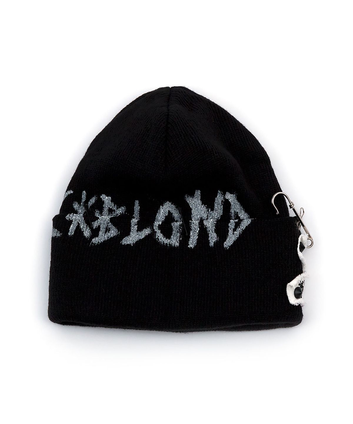 블랙블론드(BLACKBLOND) 비비디 그래피티 로고 팻치 비니 (블랙)