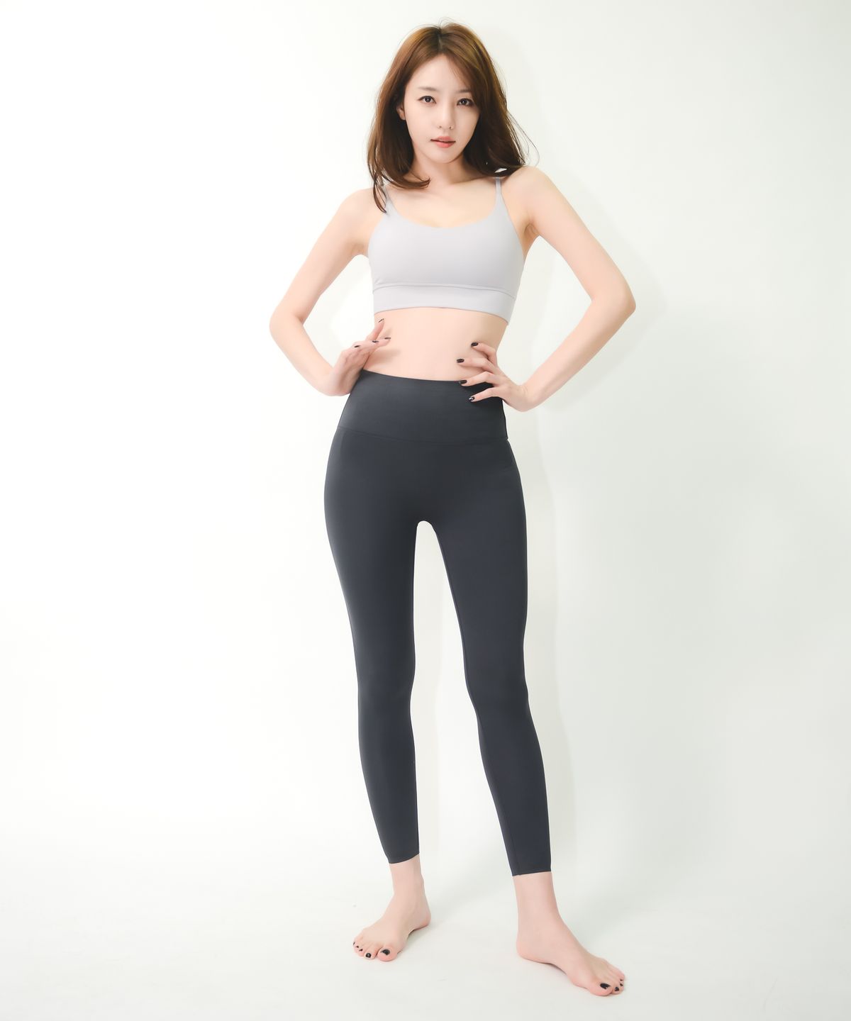 코랄리안(CORALIAN) 에션셜 9부 레깅스 차콜그레이