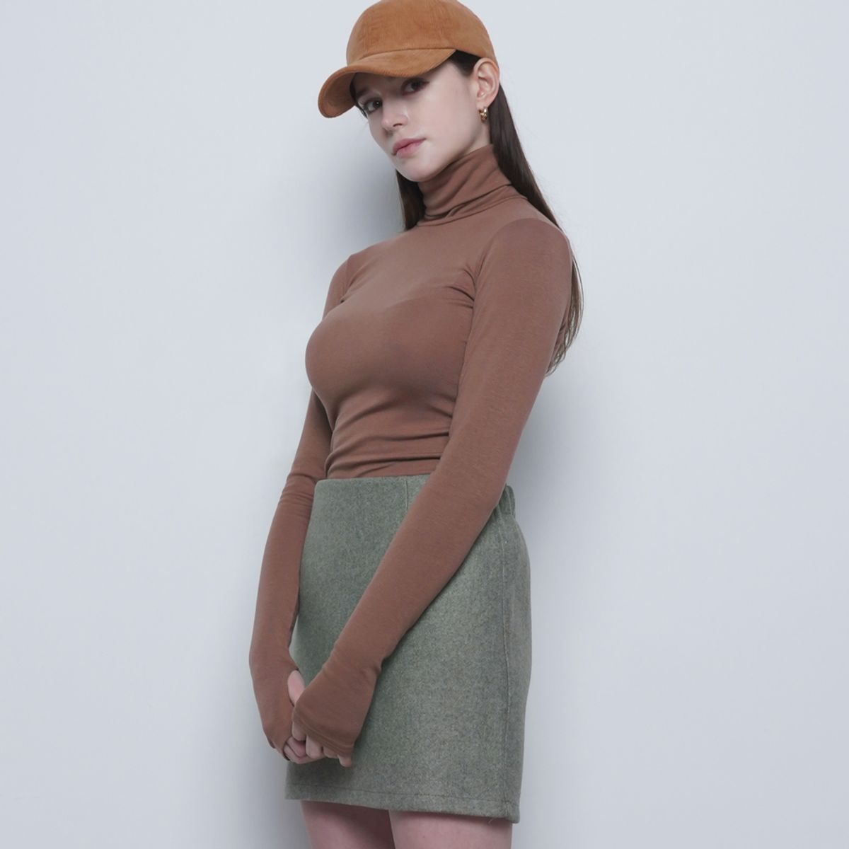 에이본(THE-ABON) W25 uni warm warmer pola tee brown