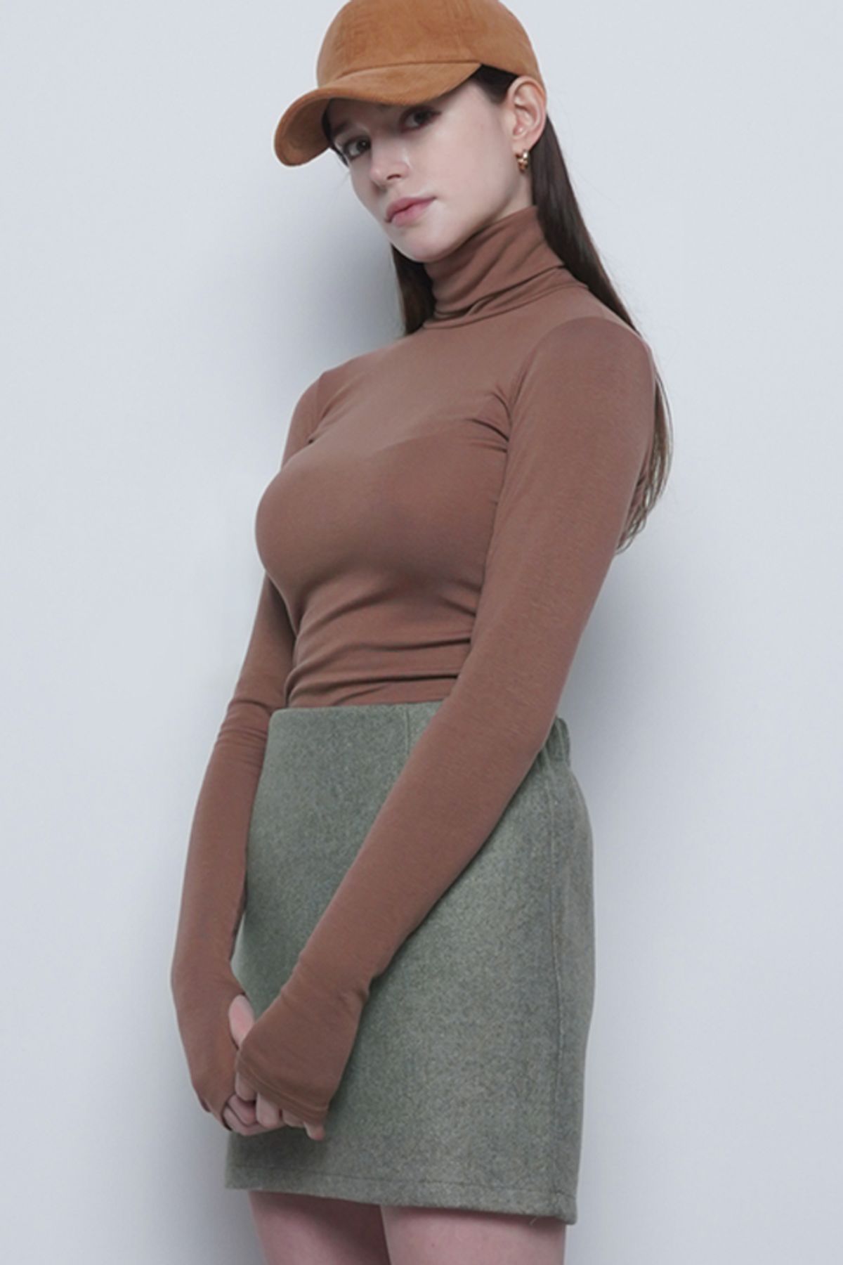 에이본(THE-ABON) W25 uni warm warmer pola tee brown