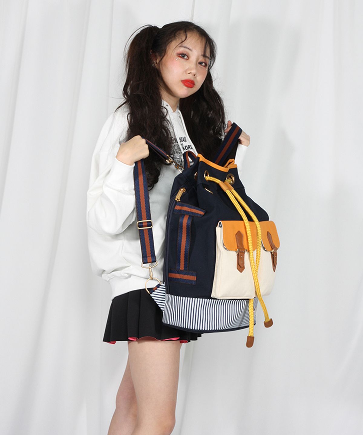블라뱅(BLAHBANG) 더풀백 콤비네이션 (네이비) THE FULL BAG