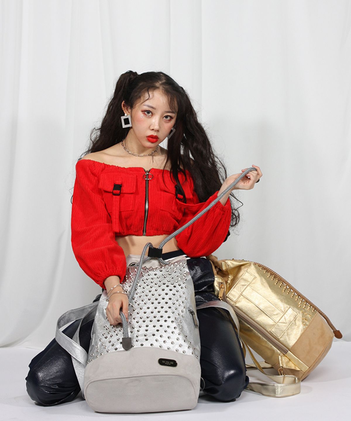 블라뱅(BLAHBANG) 더풀백 스터드(실버) THE FULL BAG 고슴도치 헤지호그