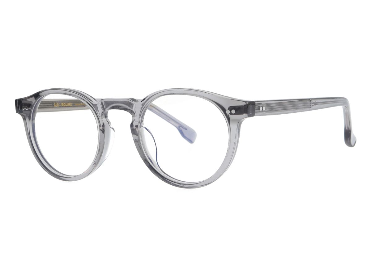 알로아이웨어(ALO EYEWEAR) [ALOXROUNZ] AR7003A C2 빈티지 프레임 라운드 투명 그레이 뿔테 안경