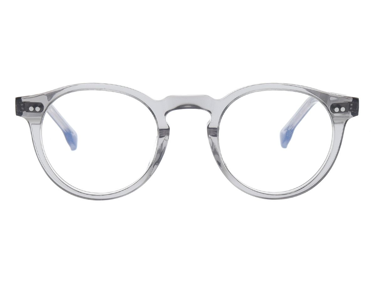 알로아이웨어(ALO EYEWEAR) [ALOXROUNZ] AR7003A C2 빈티지 프레임 라운드 투명 그레이 뿔테 안경