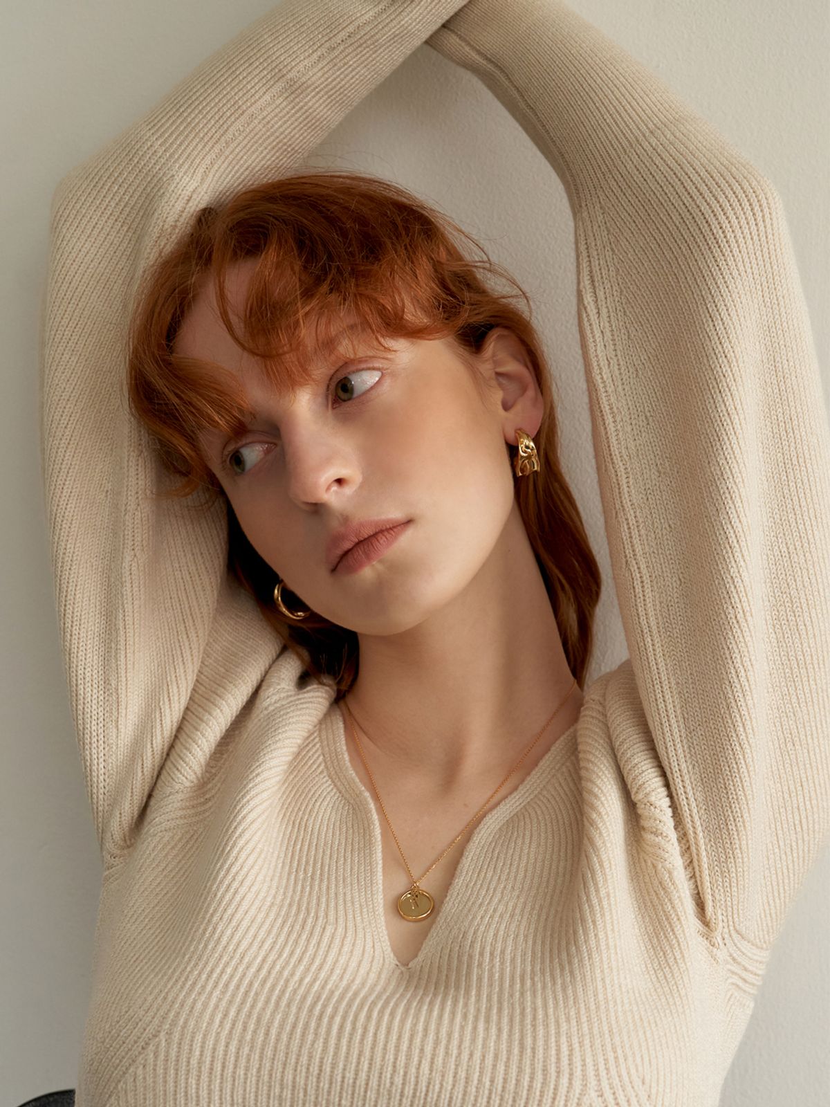 리엔느와르(leeENoir) Draped Earring (2color)