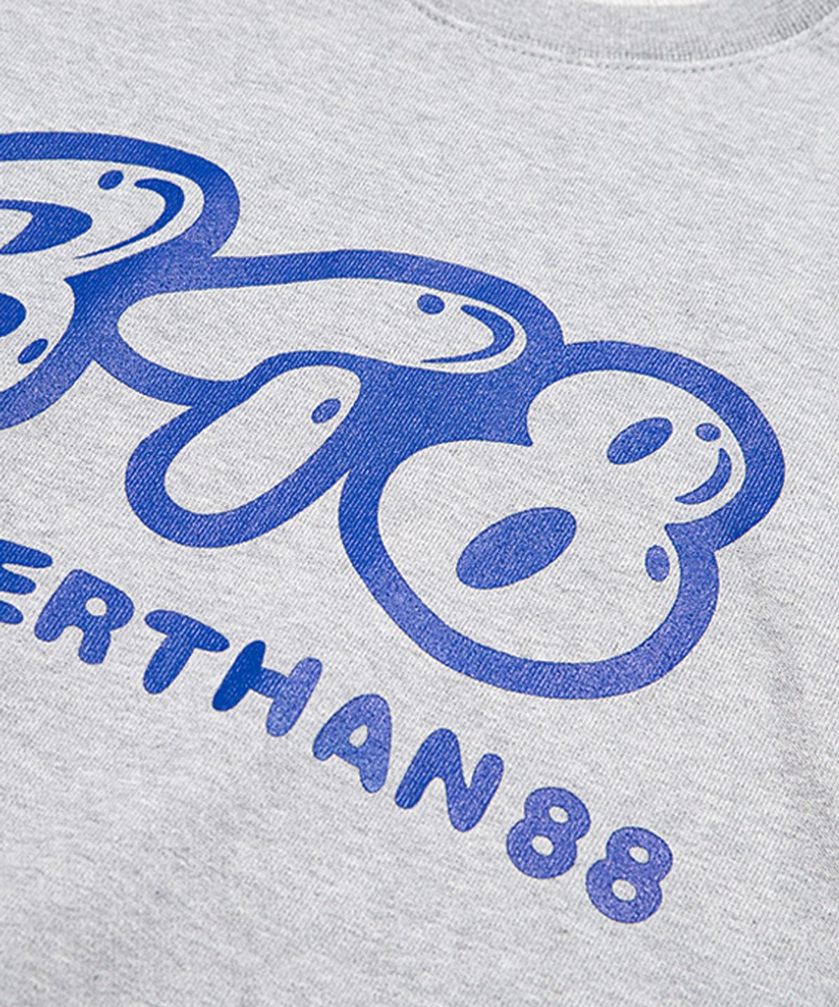 베러댄88(BETTERTHAN88) 1012MG 오리진로고 헤비 맨투맨 멜란지그레이