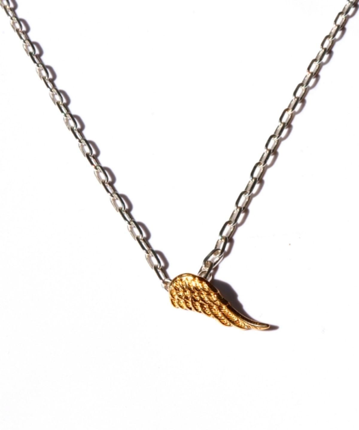 봉보(BONBEAU) Antique angel wing pendant chain Necklace 앤틱 엔젤윙 팬던트 포인트 체인 목걸이