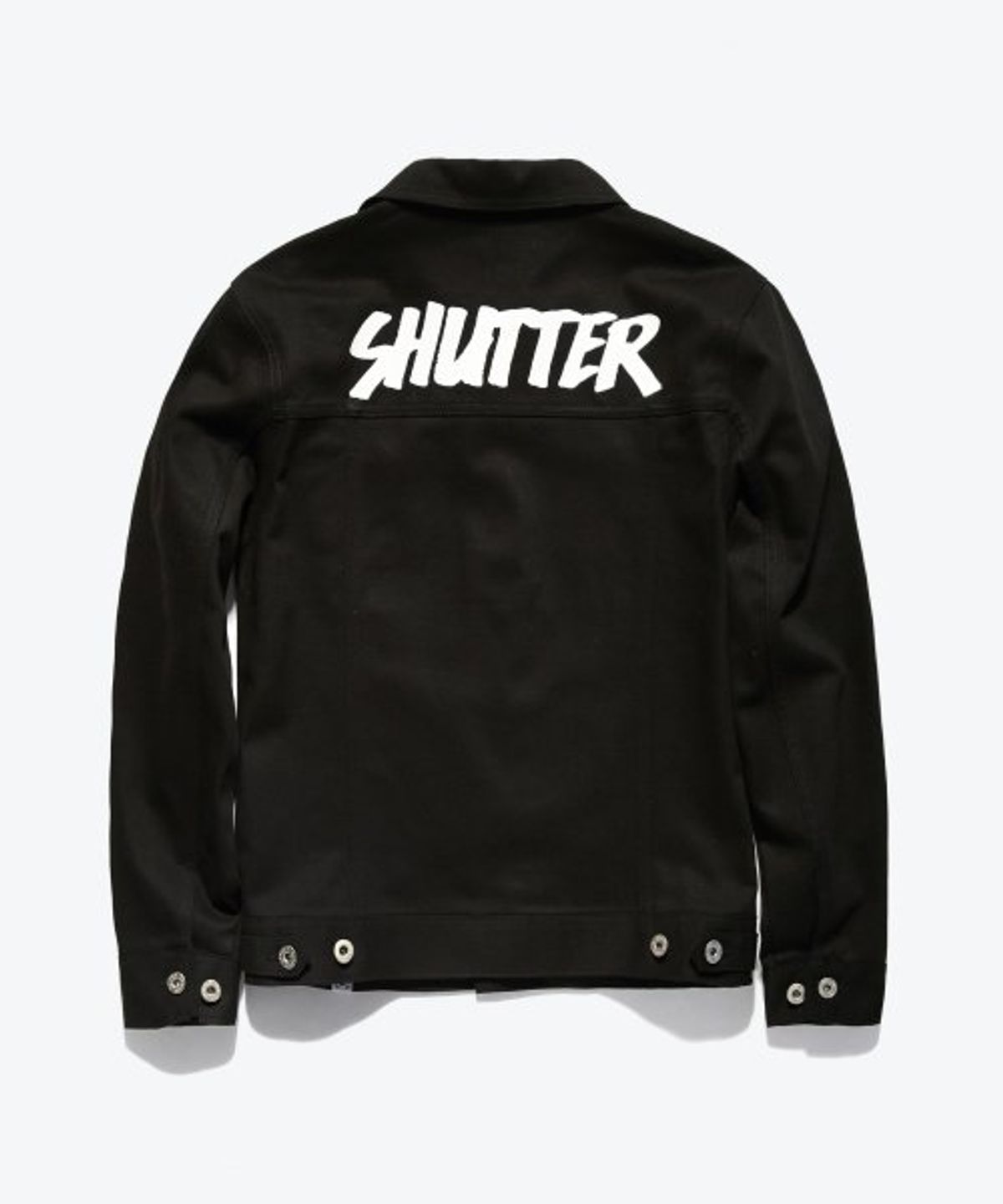 셔터(SHUTTER) LOGO TRUCKER JACKET (BLACK) SAJK001