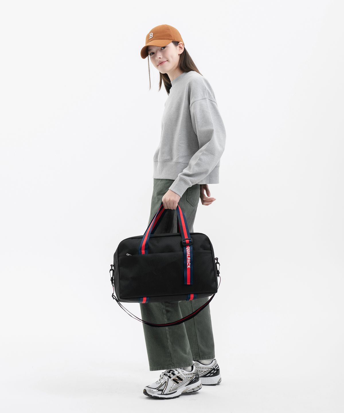 퀄팩(QUALPACK) 트래블 더플백 QB01 레드블랙