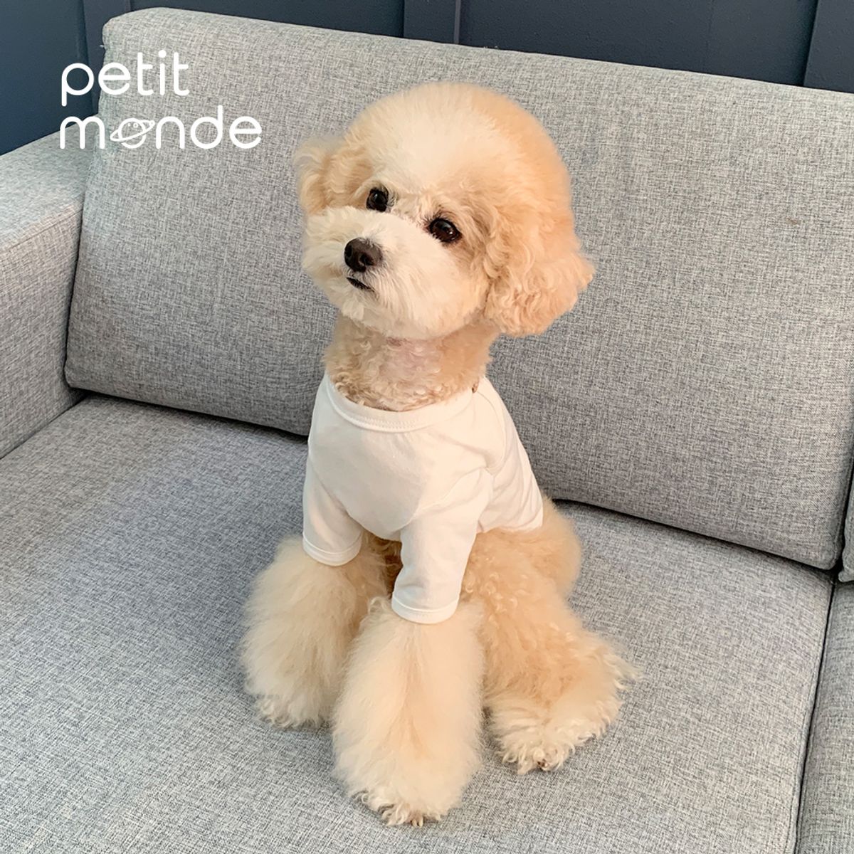 쁘띠몽드(PETIT MONDE) 쁘띠몽드 레터링 티셔츠