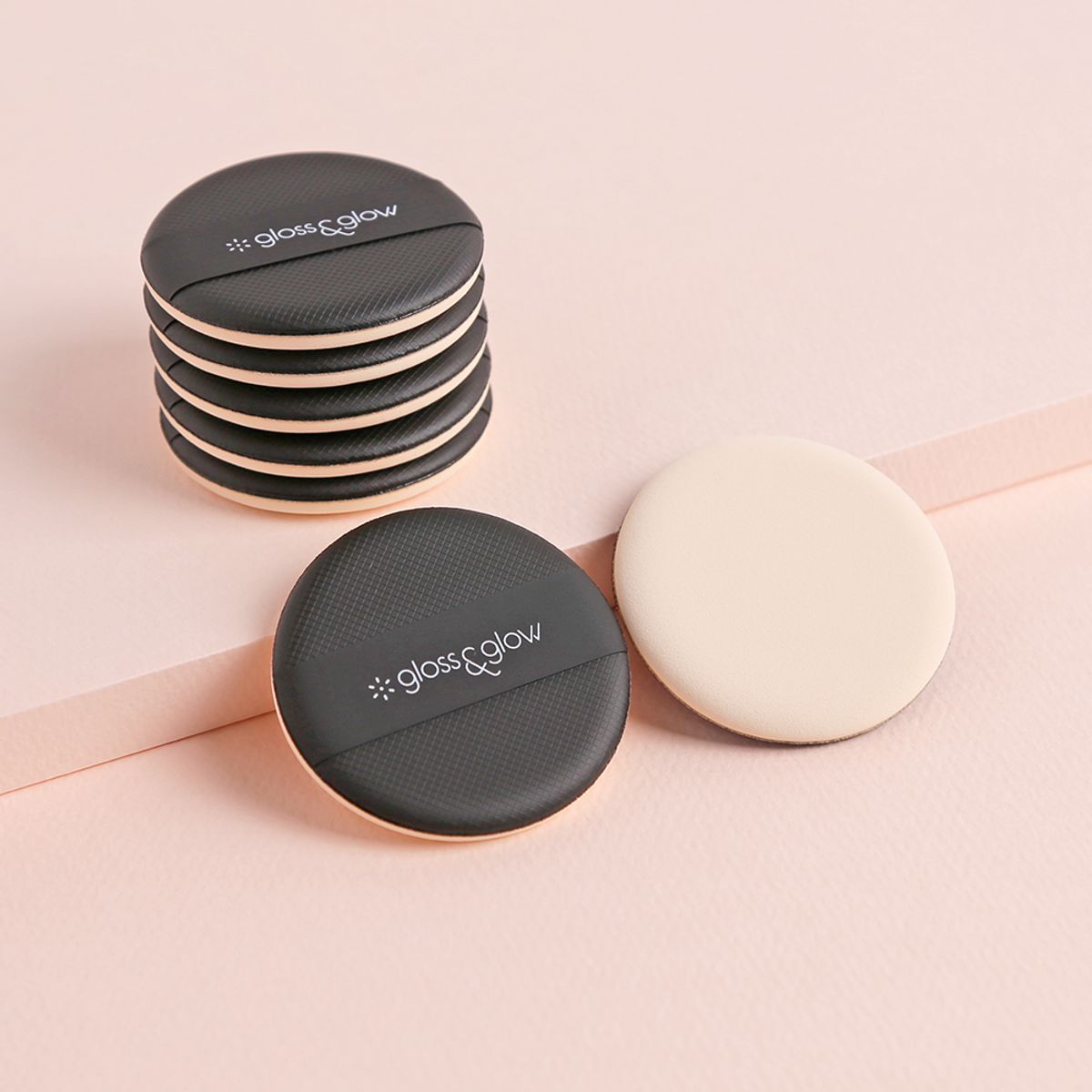 글로스앤글로우(GLOSS&GLOW) 국내생산 프리미엄 에어쿠션 원형 퍼프 7P