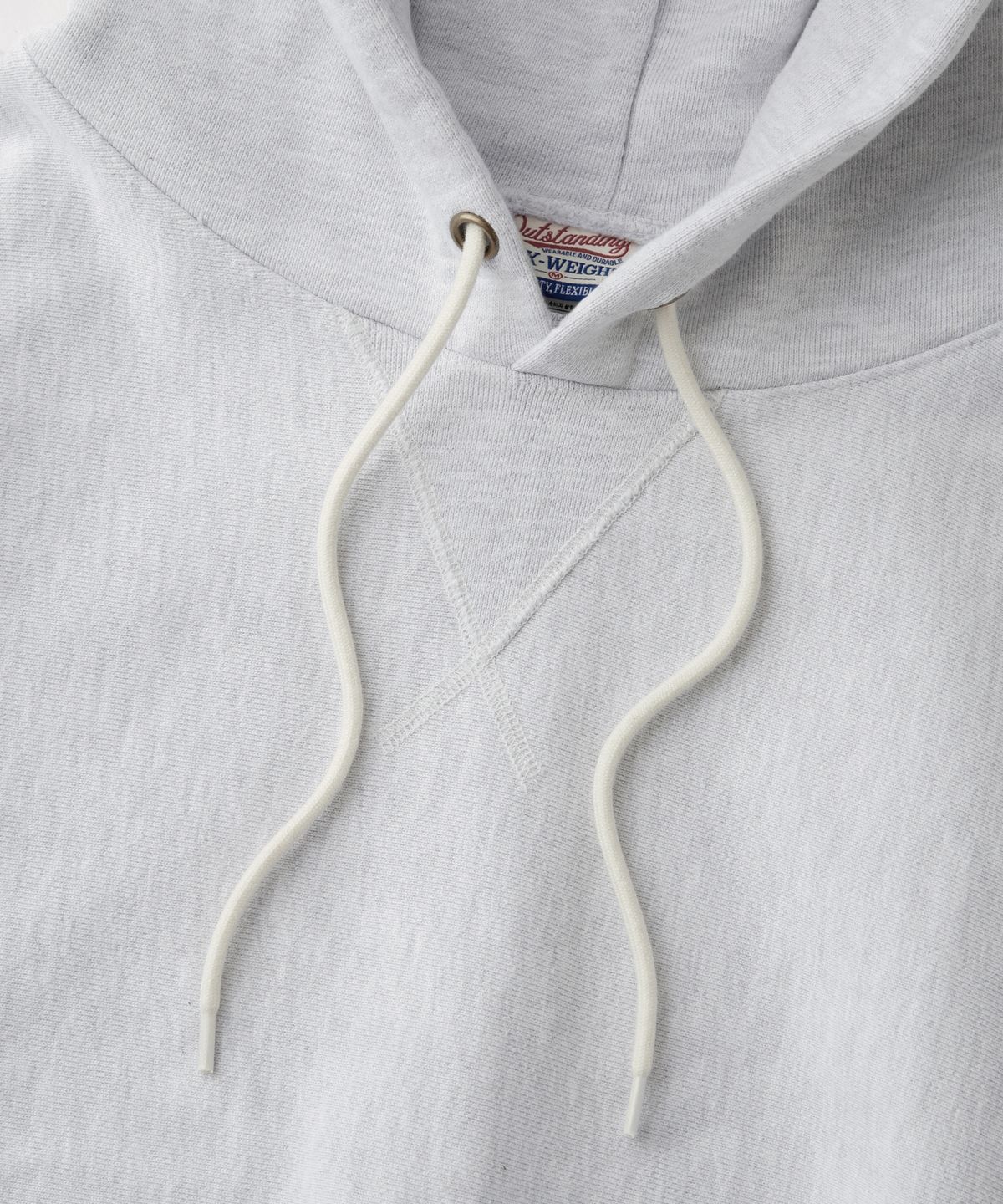아웃스탠딩(OUTSTANDING) REVERSE HEAVY HOOD SWEAT_1%MELANGE GRAY
