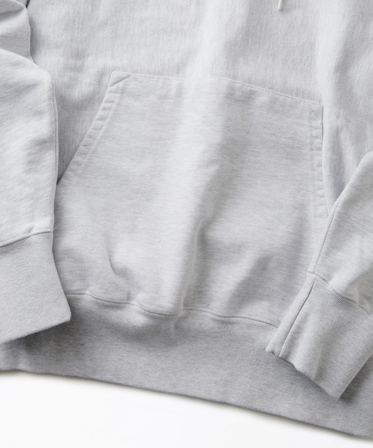 아웃스탠딩(OUTSTANDING) REVERSE HEAVY HOOD SWEAT_1%MELANGE GRAY