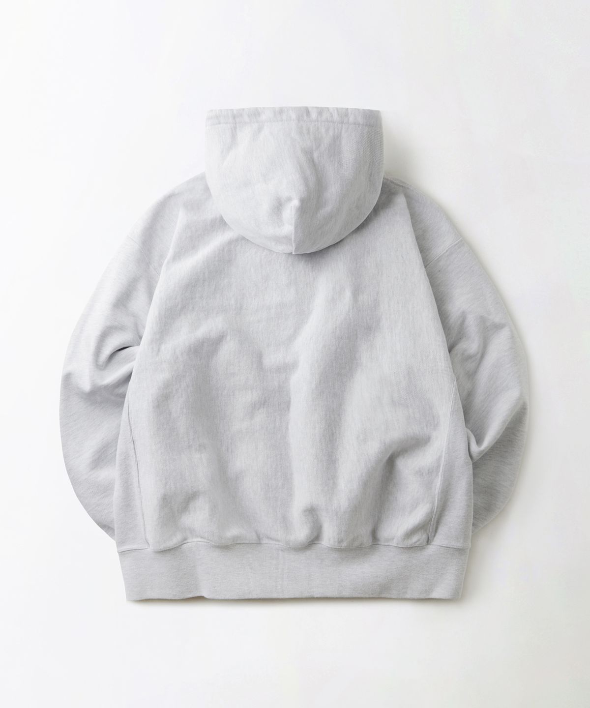 아웃스탠딩(OUTSTANDING) REVERSE HEAVY HOOD SWEAT_1%MELANGE GRAY