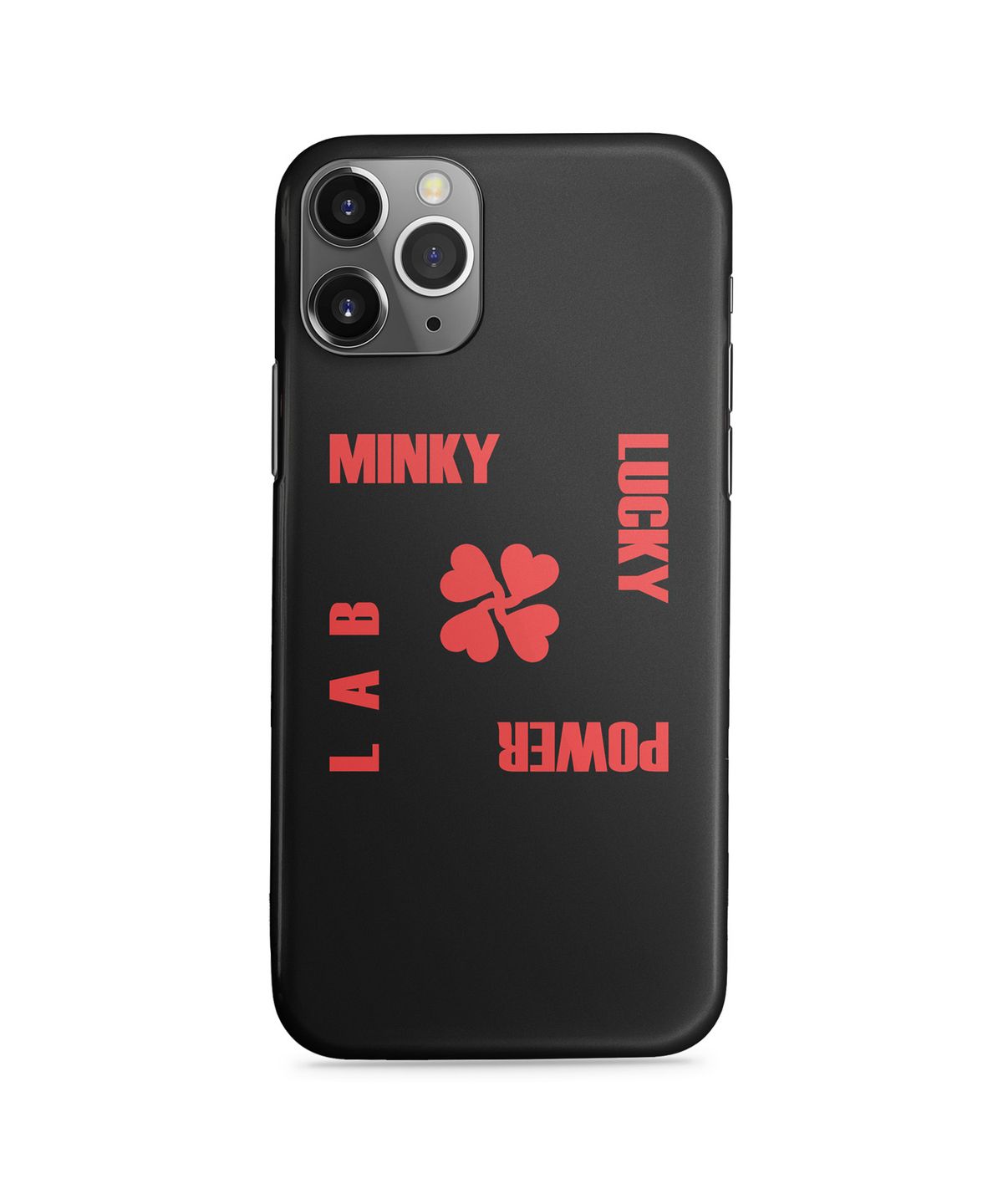 밍키행운파워연구소(MINKY LUCKY POWER LAB) 로고 하드 케이스