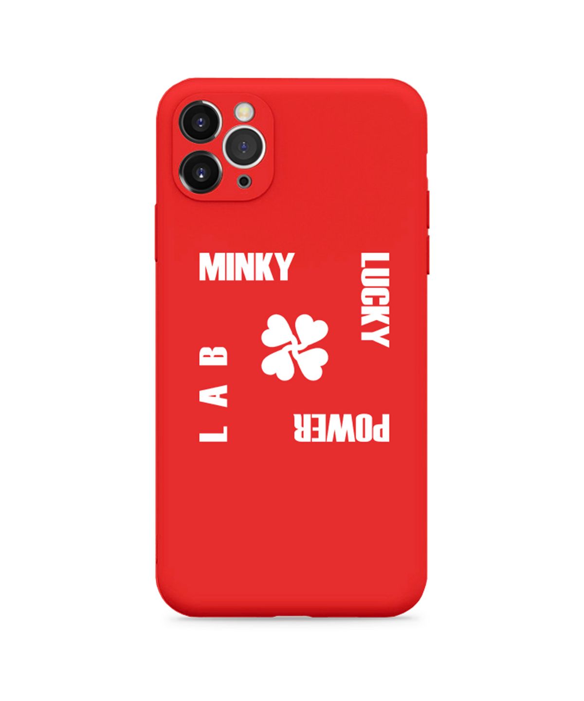 밍키행운파워연구소(MINKY LUCKY POWER LAB) 로고 실리콘 케이스