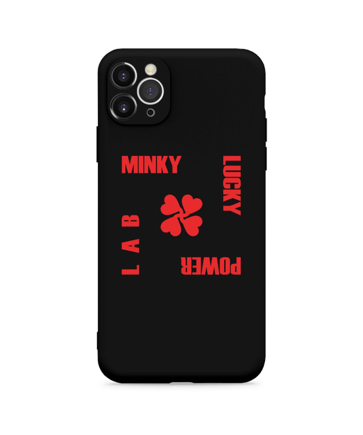 밍키행운파워연구소(MINKY LUCKY POWER LAB) 로고 실리콘 케이스