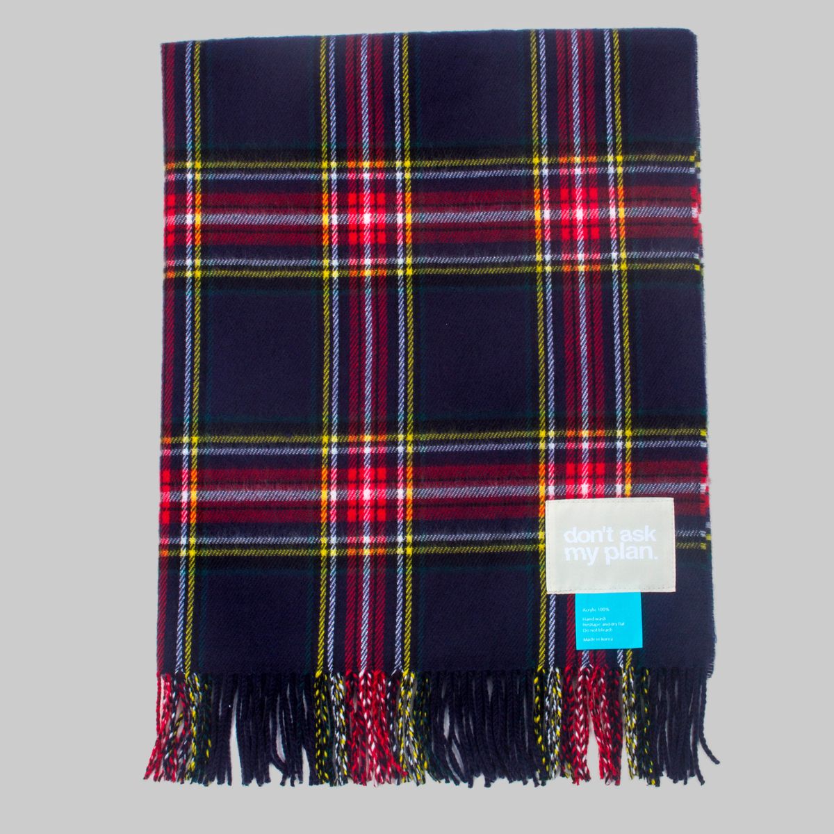 돈애스크마이플랜(DAMP) CHECK MUFFLER_NAVY/RED