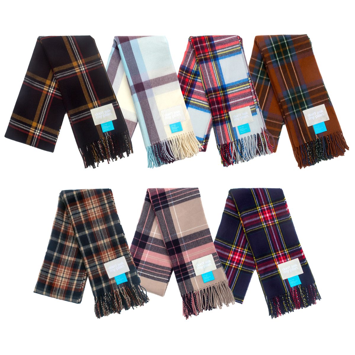 돈애스크마이플랜(DAMP) CHECK MUFFLER_NAVY/RED