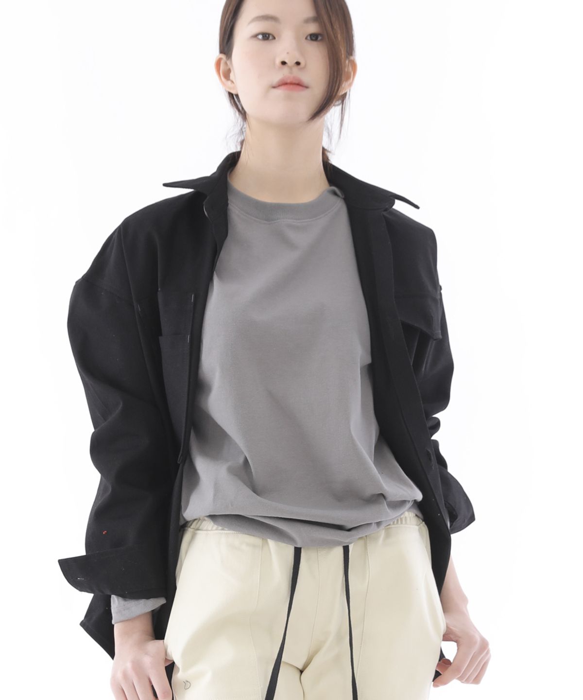 세인트크루(SAINTCREW) 투레이어 바텍포켓 버튼 셔츠자켓 2L-401SJ 블랙