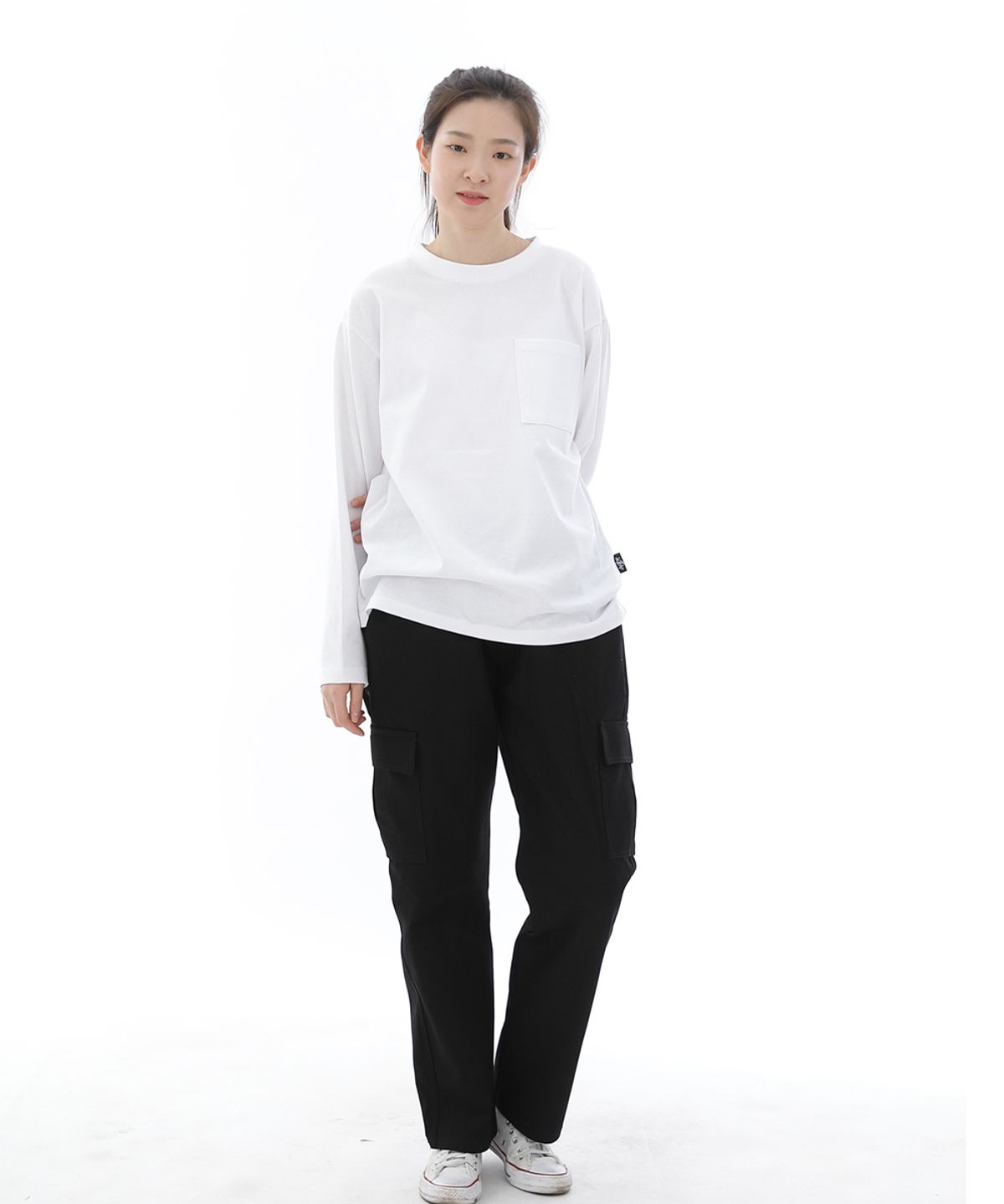 세인트크루(SAINTCREW) 트윌코튼 세미와이드 카고팬츠 CS-301C 블랙