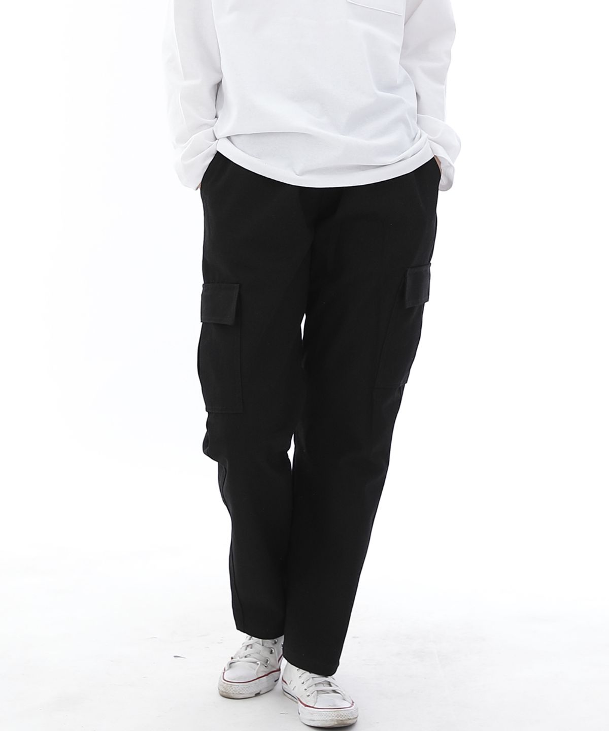 세인트크루(SAINTCREW) 트윌코튼 세미와이드 카고팬츠 CS-301C 블랙