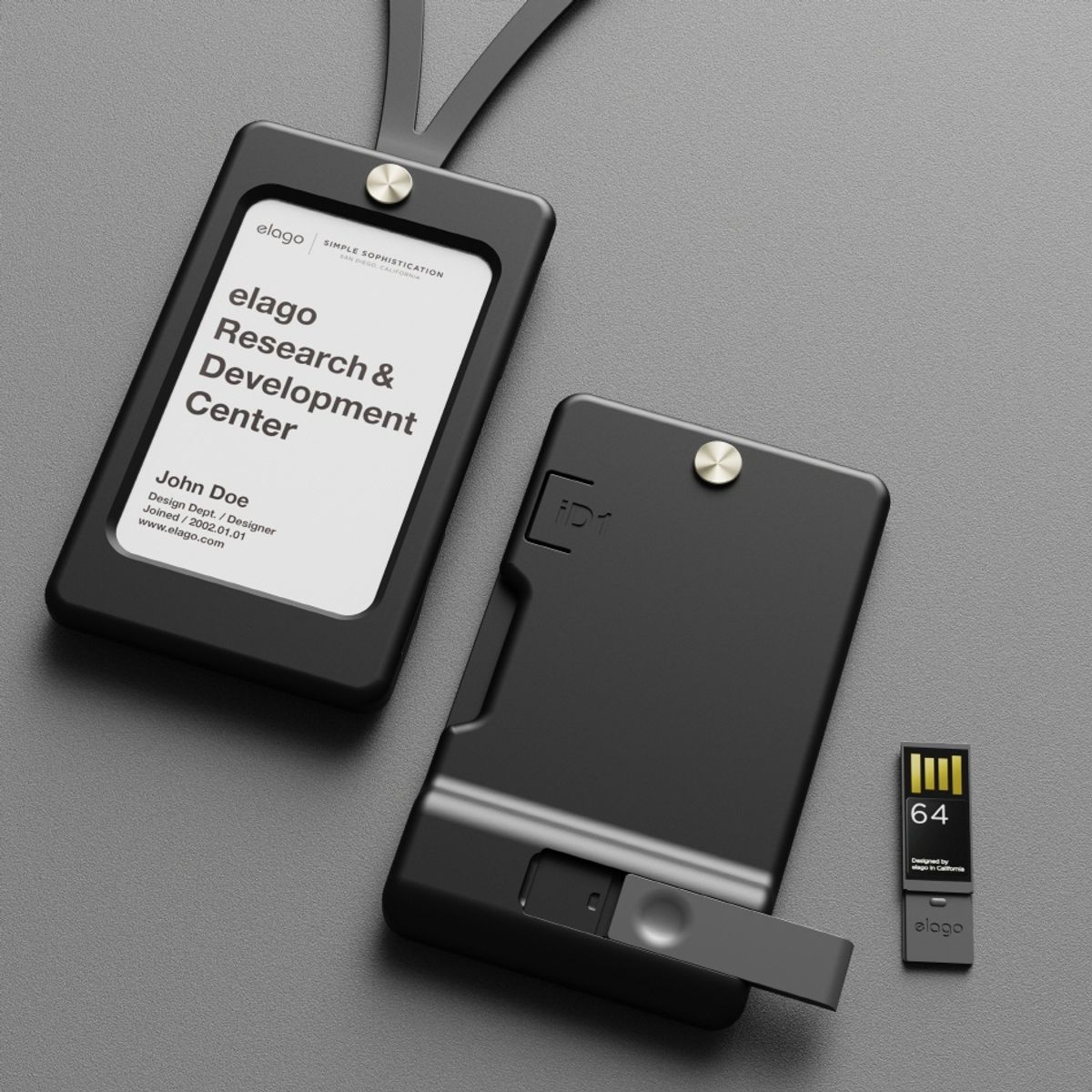 엘라고(ELAGO) ID1 사원증 카드홀더 (USB 메모리별도)
