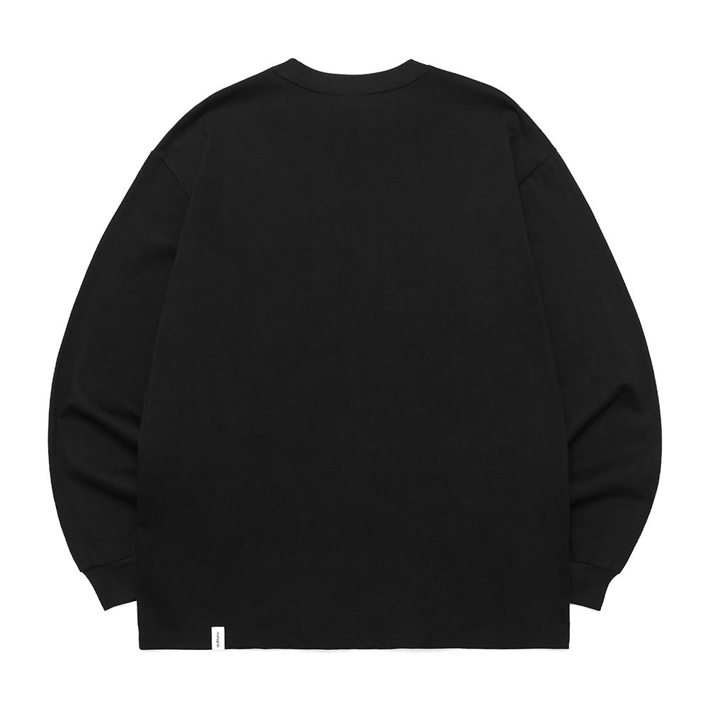 MUSINSA | MAHAGRID THIRD LOGO LS TEE BLACK(MG2BFMT551A)