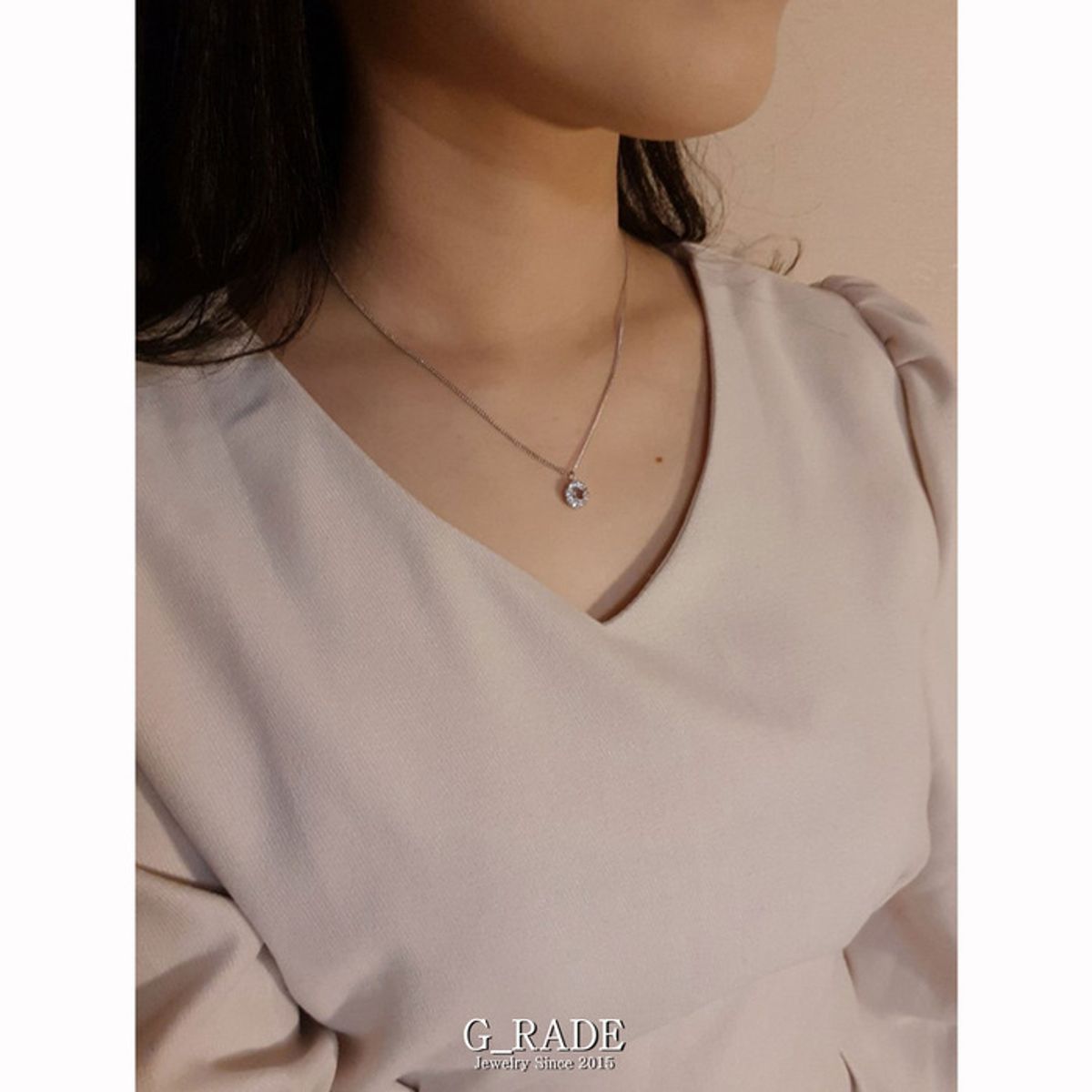 지레이드(G_RADE) Shiny Circle Necklace