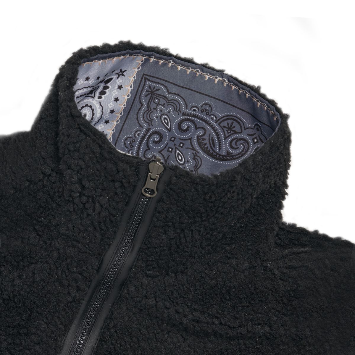 에프엠9102(FM91.02) TEDDY BEAR & PAISLEY REVERSIBLE JACKET black