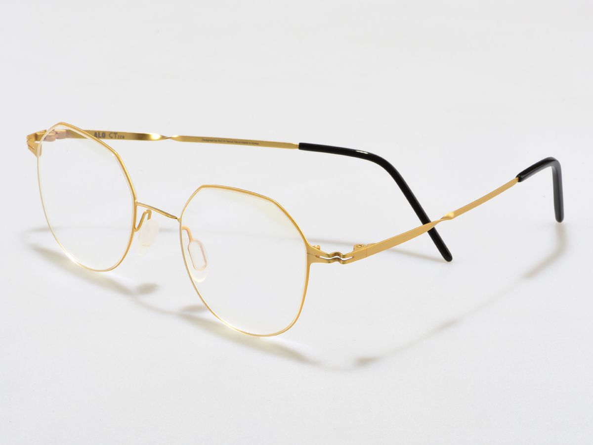 알로아이웨어(ALO EYEWEAR) [ALO:CTZEN] CI8715C C1 슈퍼슬림 트위스트 초경량 골드 메탈 안경테